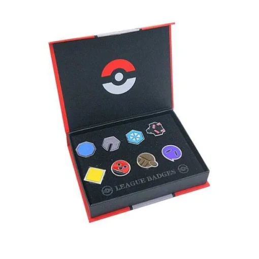 Pkm.store Sonstiges Merchandise-Pokemon Gym Badges Kanto, Johto, Hoenn, Sinnoh, Unova, Kalos (6 Varianten)