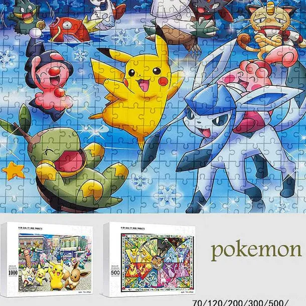 Pkm.store Pokemon Spielzeug-Pokemon Holz Puzzle, Bis Zu 500 Teile