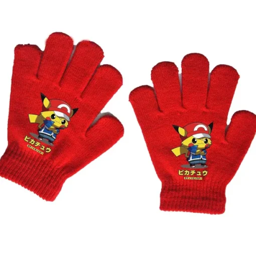 Pkm.store Herbst & Winter-Pokemon Kinder Handschuhe (Ca. 4 Bis 11 Jahre)