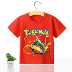 Pkm.store Sommer-Pokemon Kinder Pikachu T-Shirt Fur Den Sommer Viele Motive