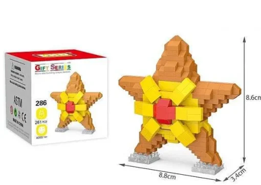 Pkm.store Pokemon Bausteine-Pokemon Klemm-Baustein Figuren: Sterndu, Gengar, Pikachu, Floink, Kussilla, Rossana, Menki,