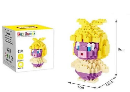 Pkm.store Pokemon Bausteine-Pokemon Klemm-Baustein Figuren: Sterndu, Gengar, Pikachu, Floink, Kussilla, Rossana, Menki,