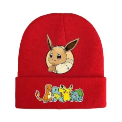 Pkm.store Pokemon Mützen & Caps-Pokemon Mützen Im Roten Winter Look - Viele Motive