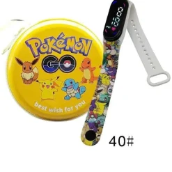 Pkm.store Sonstiges Merchandise-Pokemon Pikachu Digital Uhr Mit Geschenkbox Fur Kinder