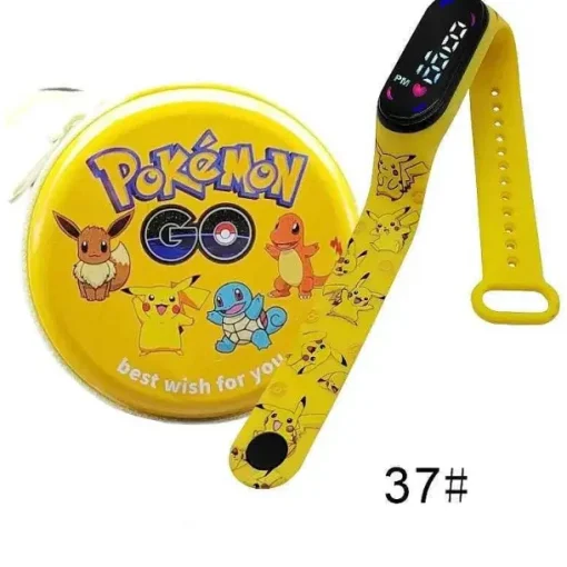 Pkm.store Sonstiges Merchandise-Pokemon Pikachu Digital Uhr Mit Geschenkbox Fur Kinder