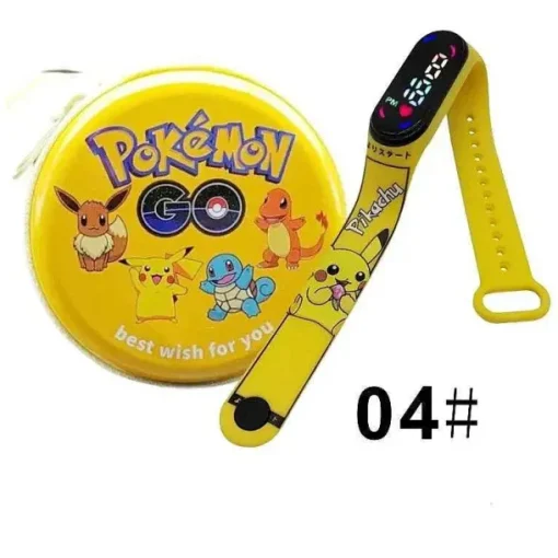 Pkm.store Sonstiges Merchandise-Pokemon Pikachu Digital Uhr Mit Geschenkbox Fur Kinder