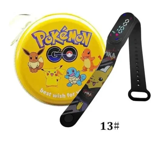 Pkm.store Sonstiges Merchandise-Pokemon Pikachu Digital Uhr Mit Geschenkbox Fur Kinder