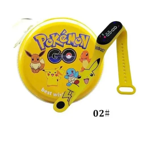 Pkm.store Sonstiges Merchandise-Pokemon Pikachu Digital Uhr Mit Geschenkbox Fur Kinder