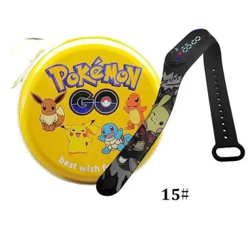 Pkm.store Sonstiges Merchandise-Pokemon Pikachu Digital Uhr Mit Geschenkbox Fur Kinder