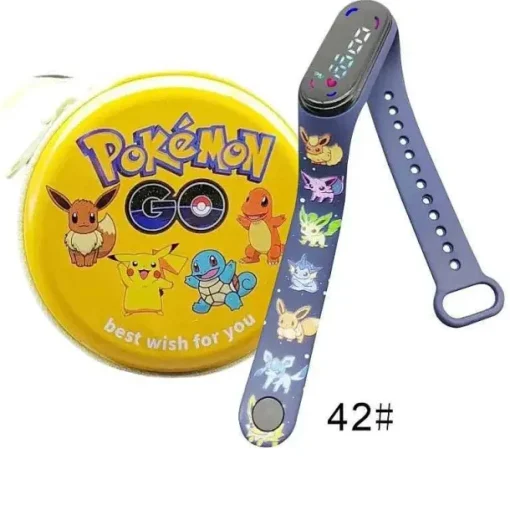Pkm.store Sonstiges Merchandise-Pokemon Pikachu Digital Uhr Mit Geschenkbox Fur Kinder