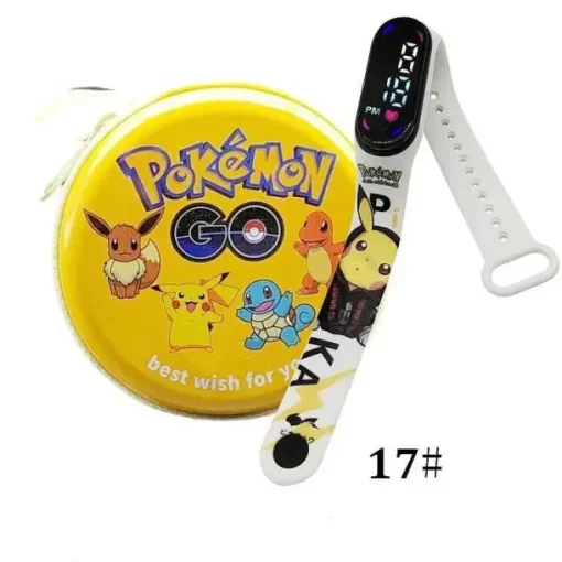 Pkm.store Sonstiges Merchandise-Pokemon Pikachu Digital Uhr Mit Geschenkbox Fur Kinder