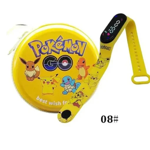 Pkm.store Sonstiges Merchandise-Pokemon Pikachu Digital Uhr Mit Geschenkbox Fur Kinder