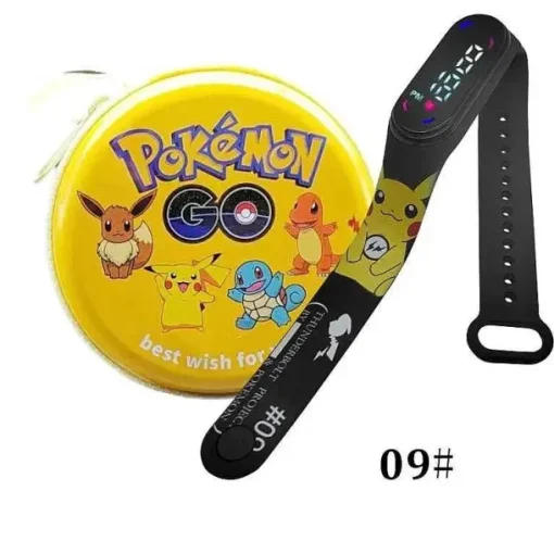 Pkm.store Sonstiges Merchandise-Pokemon Pikachu Digital Uhr Mit Geschenkbox Fur Kinder