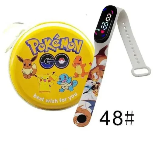 Pkm.store Sonstiges Merchandise-Pokemon Pikachu Digital Uhr Mit Geschenkbox Fur Kinder