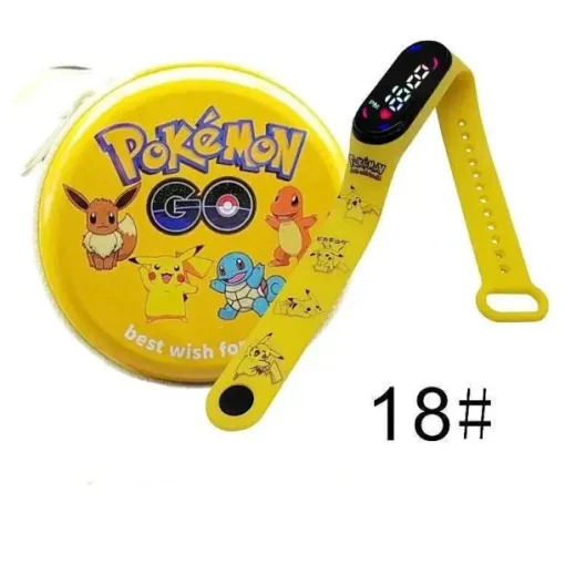 Pkm.store Sonstiges Merchandise-Pokemon Pikachu Digital Uhr Mit Geschenkbox Fur Kinder
