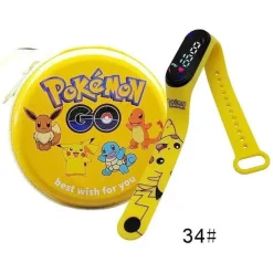 Pkm.store Sonstiges Merchandise-Pokemon Pikachu Digital Uhr Mit Geschenkbox Fur Kinder