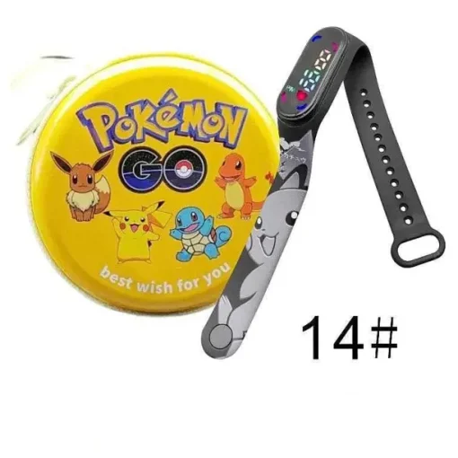 Pkm.store Sonstiges Merchandise-Pokemon Pikachu Digital Uhr Mit Geschenkbox Fur Kinder