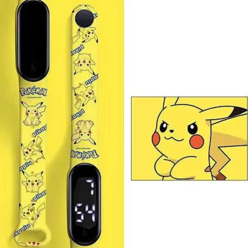 Pkm.store Sonstiges Merchandise-Pokemon Pikachu Elektronische Armbanduhr Mit Digital Anzeige