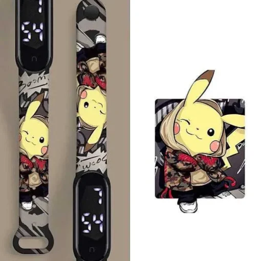 Pkm.store Sonstiges Merchandise-Pokemon Pikachu Elektronische Armbanduhr Mit Digital Anzeige