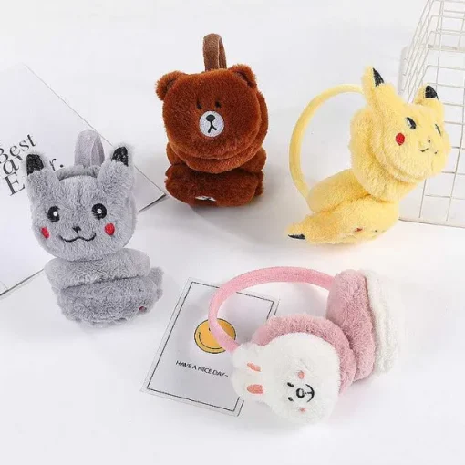 Pkm.store Herbst & Winter-Pokemon Pikachu Flauschige Ohrenwarmer Fur Kalte Tage