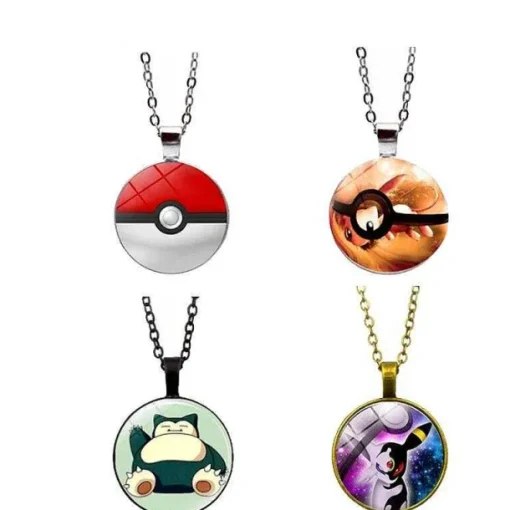 Pkm.store Pokemon Schmuck-Pokemon Pikachu Halskette Mit Anhanger (Viele Motive)