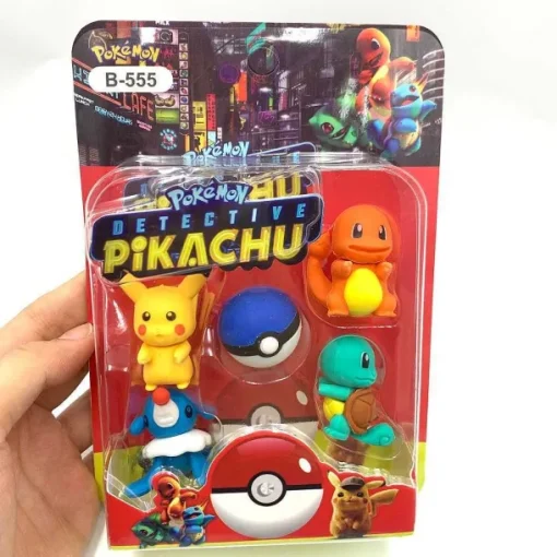 Pkm.store Sonstiges Merchandise-Pokemon Pikachu 3In1 Radiergummi Set (Zufallige Auswahl)
