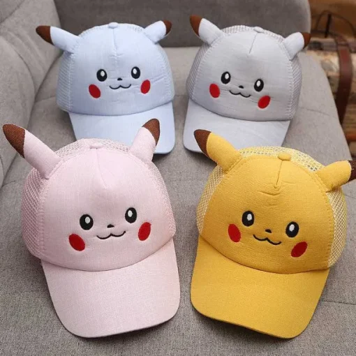Pkm.store Pokemon Mützen & Caps-Pokemon Pikachu Kinder Mützen Baseball Cap (4-8 Jahre)