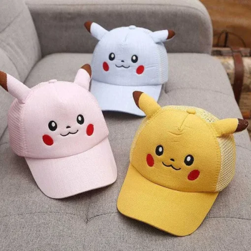 Pkm.store Pokemon Mützen & Caps-Pokemon Pikachu Kinder Mützen Baseball Cap (4-8 Jahre)
