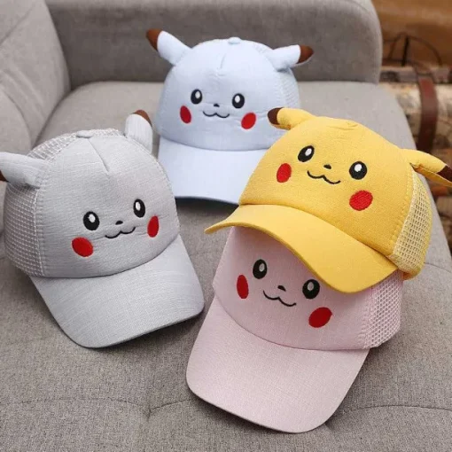 Pkm.store Pokemon Mützen & Caps-Pokemon Pikachu Kinder Mützen Baseball Cap (4-8 Jahre)