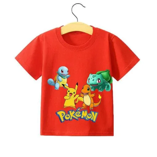 Pkm.store Sommer-Pokemon Pikachu Kinder Sommer T-Shirts In Vielen Motiven Und Grosen
