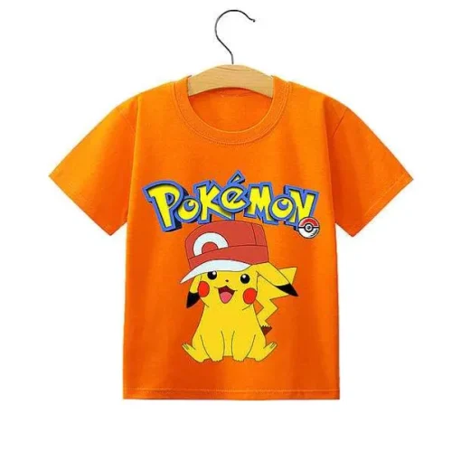 Pkm.store Sommer-Pokemon Pikachu Kinder Sommer T-Shirts In Vielen Motiven Und Grosen