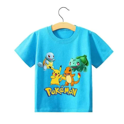Pkm.store Sommer-Pokemon Pikachu Kinder Sommer T-Shirts In Vielen Motiven Und Grosen