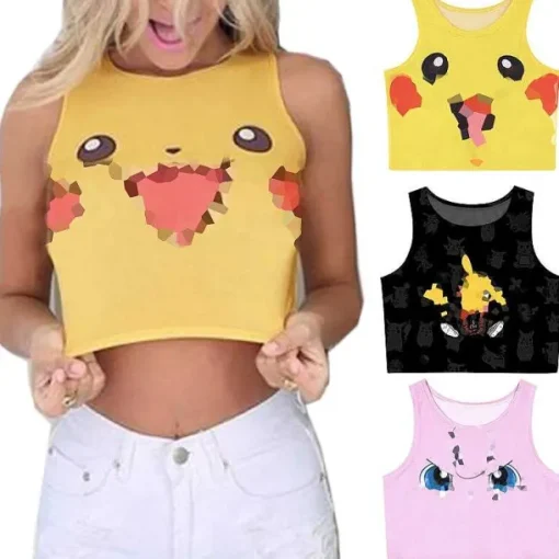 Pkm.store Sommer-Pokemon Pikachu, Pummeluff, Bisasam U. A. Top, Tops, Shirt