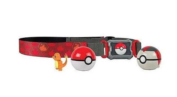 Pkm.store Pokemon Spielzeug-Pokemon Poke Ball Gurtel Mit 2X Pokeball Und 1X Figur