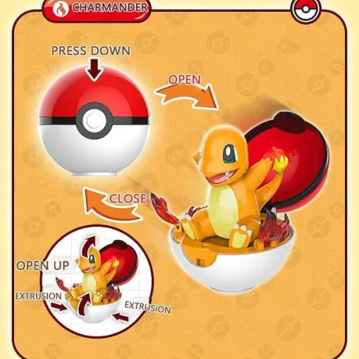 Pkm.store Pokemon Spielzeug-Pokemon Pokeball Mit Figur