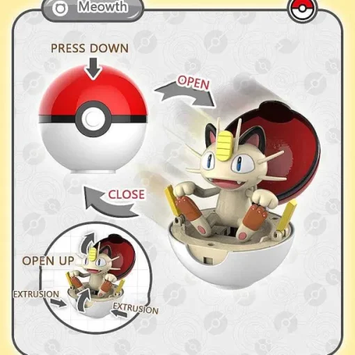 Pkm.store Pokemon Spielzeug-Pokemon Pokeball Mit Figur
