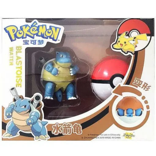 Pkm.store Pokeball & Pokebälle-Pokemon Pokeball Set Mit Figur (Pikachu, Glurak, Bisaflor, Turtok, Garados)