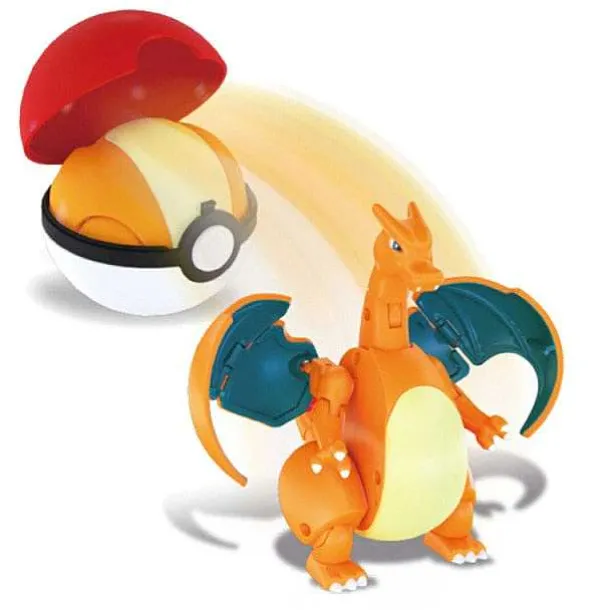 Pkm.store Pokemon Figuren-Pokemon Pokeball Set Mit Figur (Pikachu, Glurak, Bisaflor, Turtok, Garados)