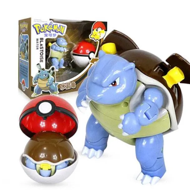Pkm.store Pokemon Figuren-Pokemon Pokeball Set Mit Figur (Pikachu, Glurak, Bisaflor, Turtok, Garados)