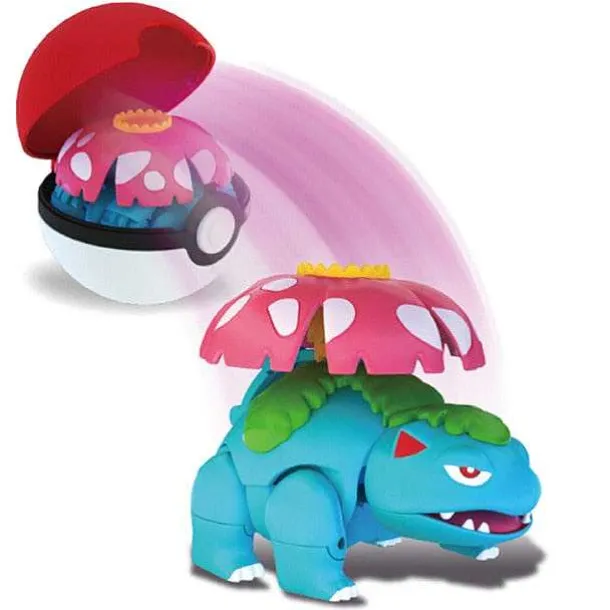 Pkm.store Pokemon Figuren-Pokemon Pokeball Set Mit Figur (Pikachu, Glurak, Bisaflor, Turtok, Garados)