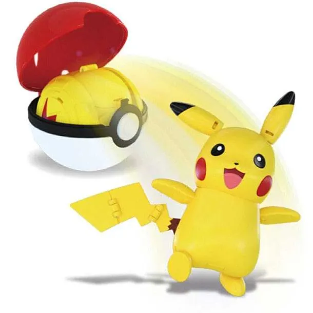 Pkm.store Pokemon Figuren-Pokemon Pokeball Set Mit Figur (Pikachu, Glurak, Bisaflor, Turtok, Garados)