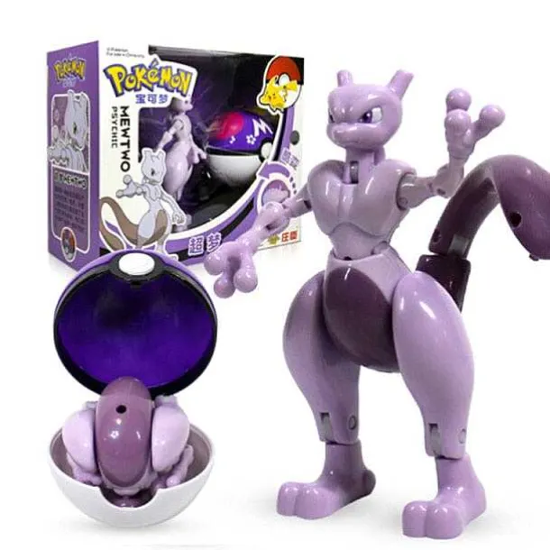 Pkm.store Pokemon Figuren-Pokemon Pokeball Set Mit Figur (Pikachu, Glurak, Bisaflor, Turtok, Garados)