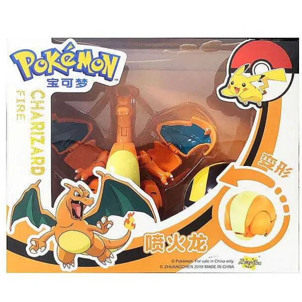 Pkm.store Pokemon Figuren-Pokemon Pokeball Set Mit Figur (Pikachu, Glurak, Bisaflor, Turtok, Garados)