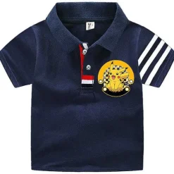 Pkm.store Sommer-Pokemon Polo Shirts Fur Kinder Mit Vielen Verschiedenen Motiven Fur Den Sommer