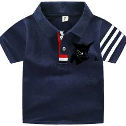 Pkm.store Sommer-Pokemon Polo Shirts Fur Kinder Mit Vielen Verschiedenen Motiven Fur Den Sommer