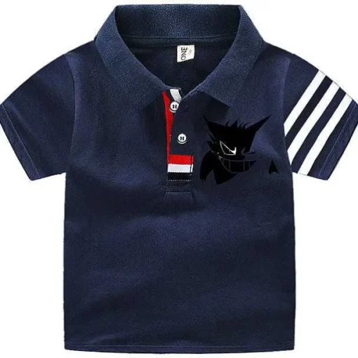 Pkm.store Sommer-Pokemon Polo Shirts Fur Kinder Mit Vielen Verschiedenen Motiven Fur Den Sommer