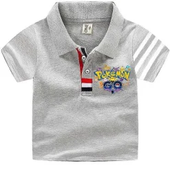 Pkm.store Sommer-Pokemon Polo Shirts Fur Kinder Mit Vielen Verschiedenen Motiven Fur Den Sommer