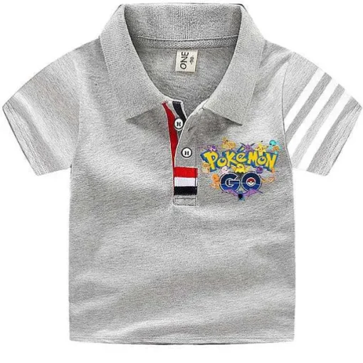 Pkm.store Sommer-Pokemon Polo Shirts Fur Kinder Mit Vielen Verschiedenen Motiven Fur Den Sommer