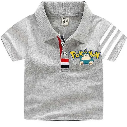 Pkm.store Sommer-Pokemon Polo Shirts Fur Kinder Mit Vielen Verschiedenen Motiven Fur Den Sommer