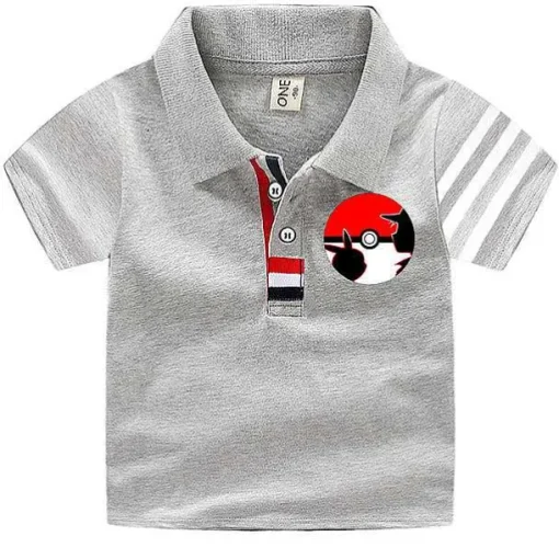 Pkm.store Sommer-Pokemon Polo Shirts Fur Kinder Mit Vielen Verschiedenen Motiven Fur Den Sommer